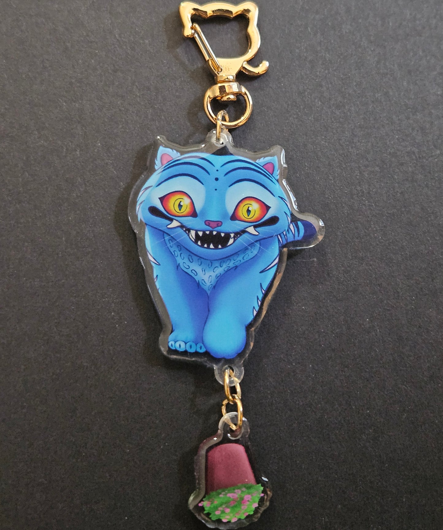 Derpy pot 2 piece acrylic dangle keychain