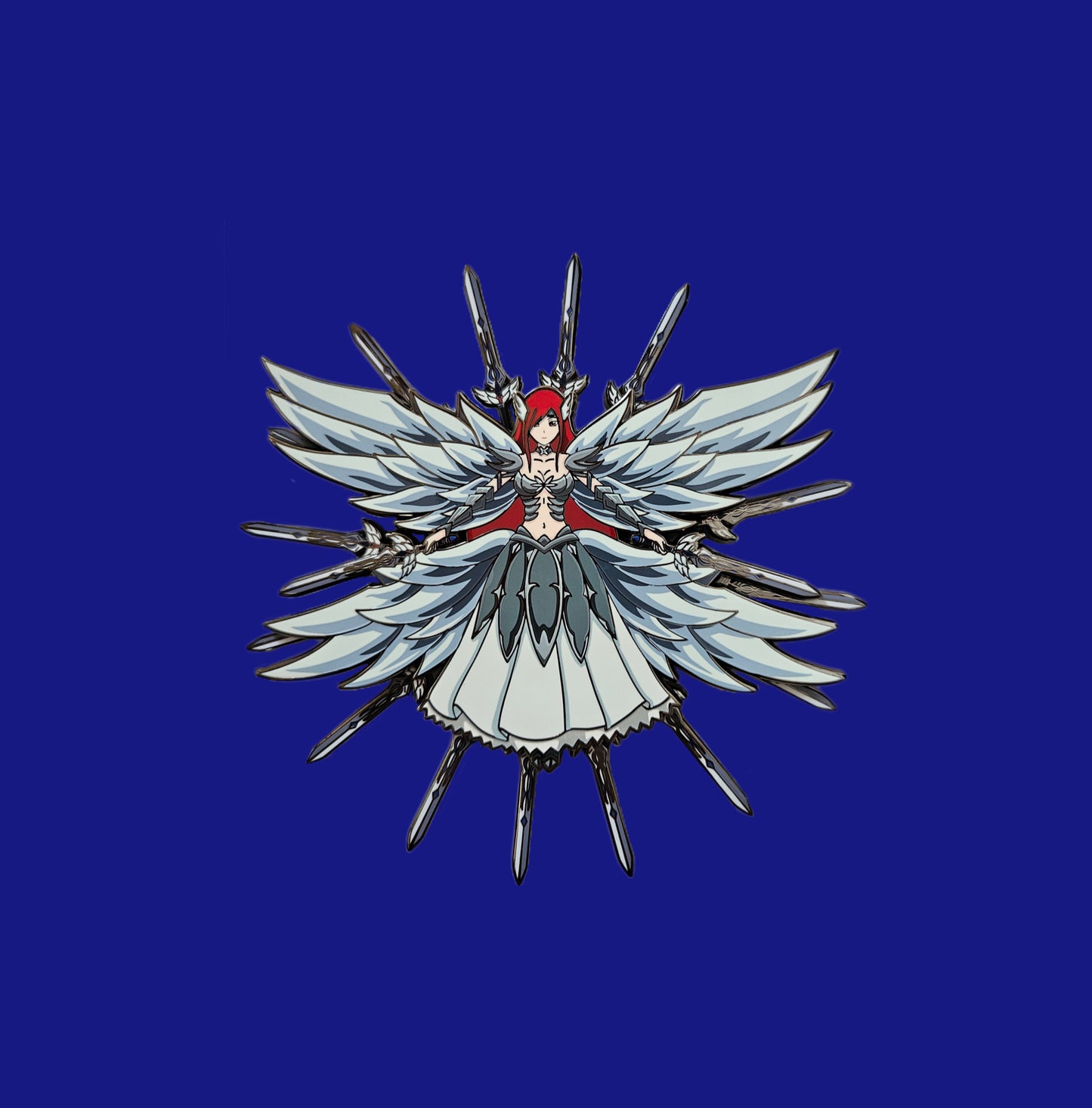 Erza heavens wheel armor spinning enamel pin