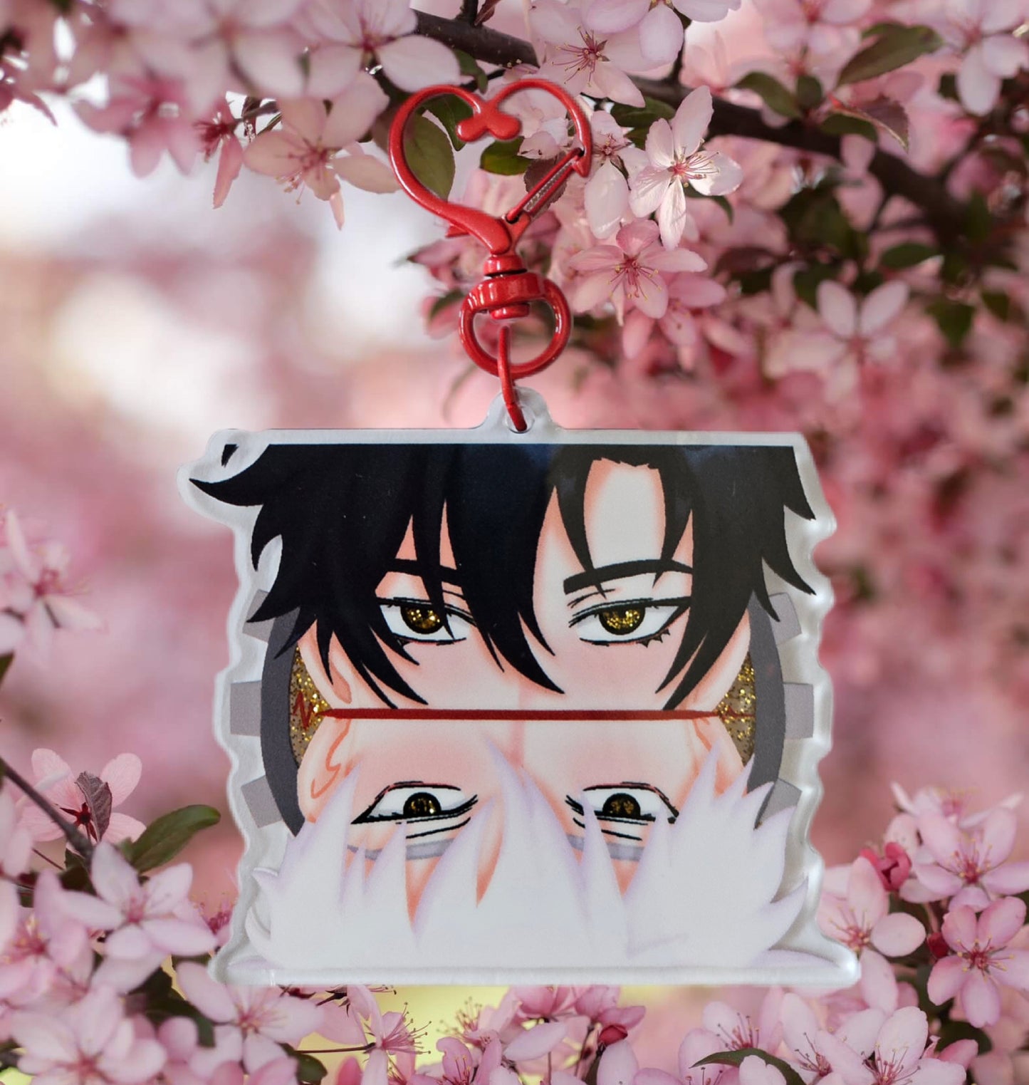 Link click ShiGuang glitter keychain