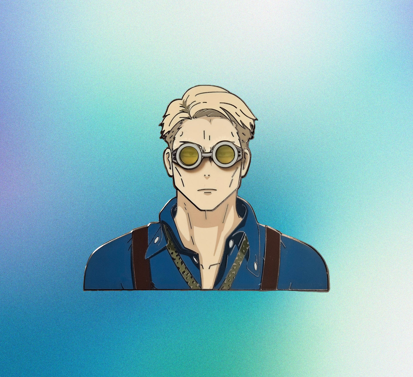 Nanami magnetic enamel pin with removable glasses