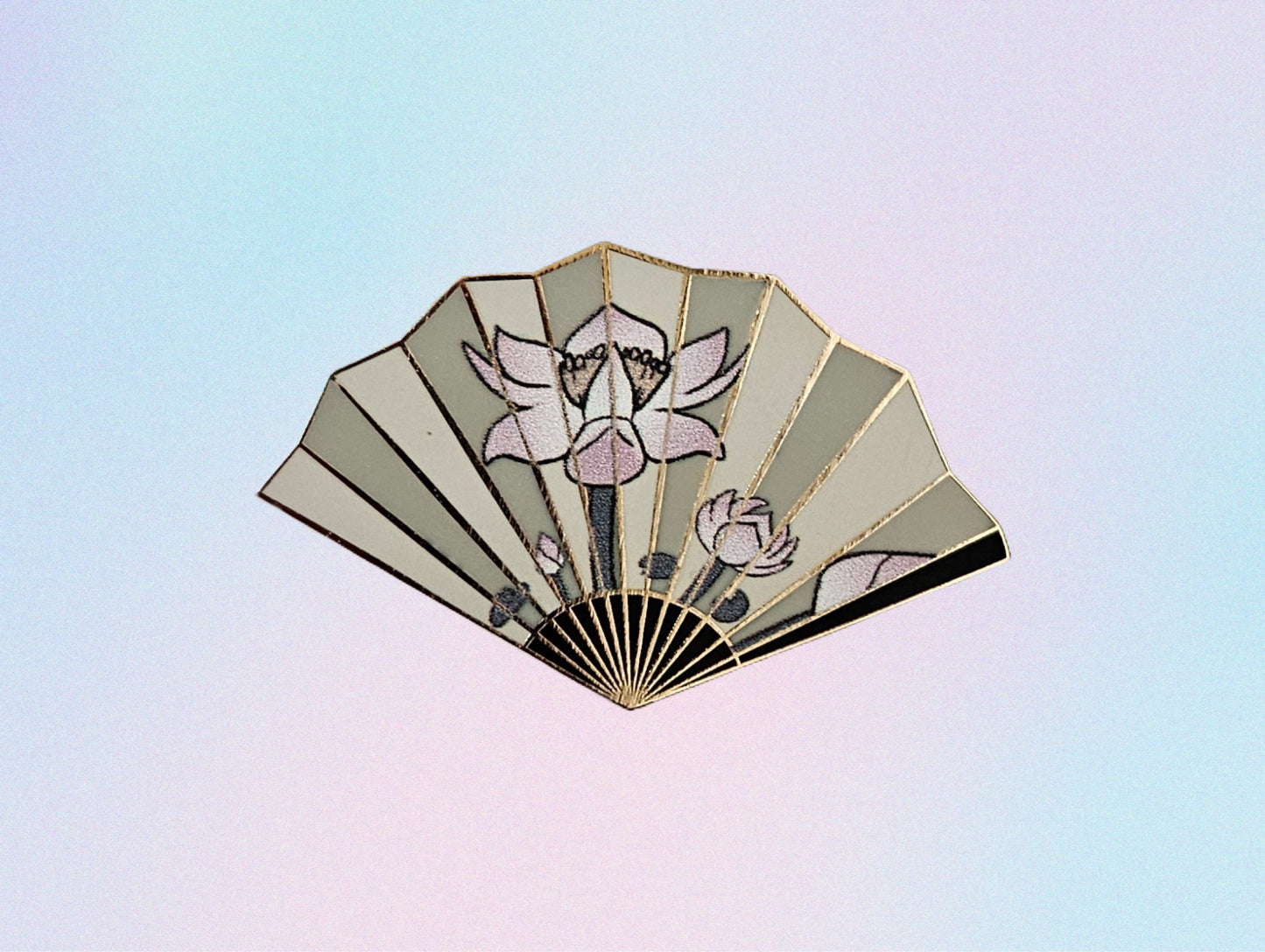 Lotus filler fan enamel pin