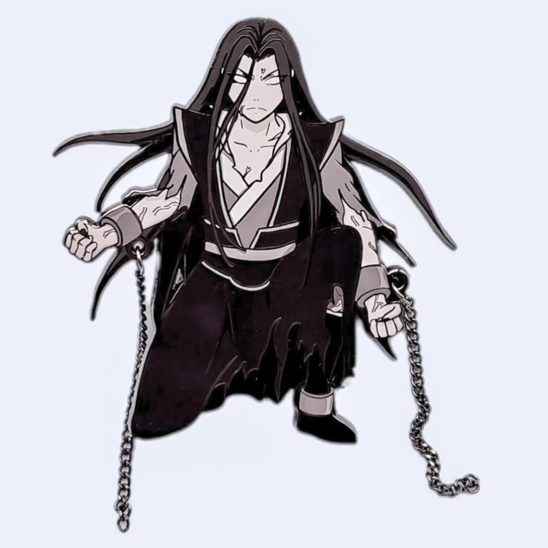 Wen Ning enamel pin w/moving chains