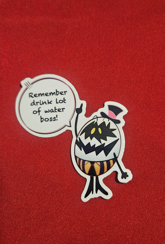 Hazbin hotel hydration reminder egg boy sticker d grade