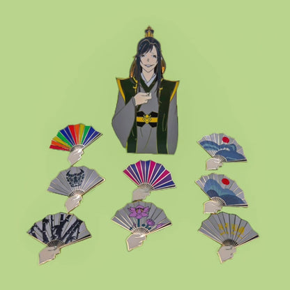 Nie Huaisang enamel pin w/ magnet and og fan attachment