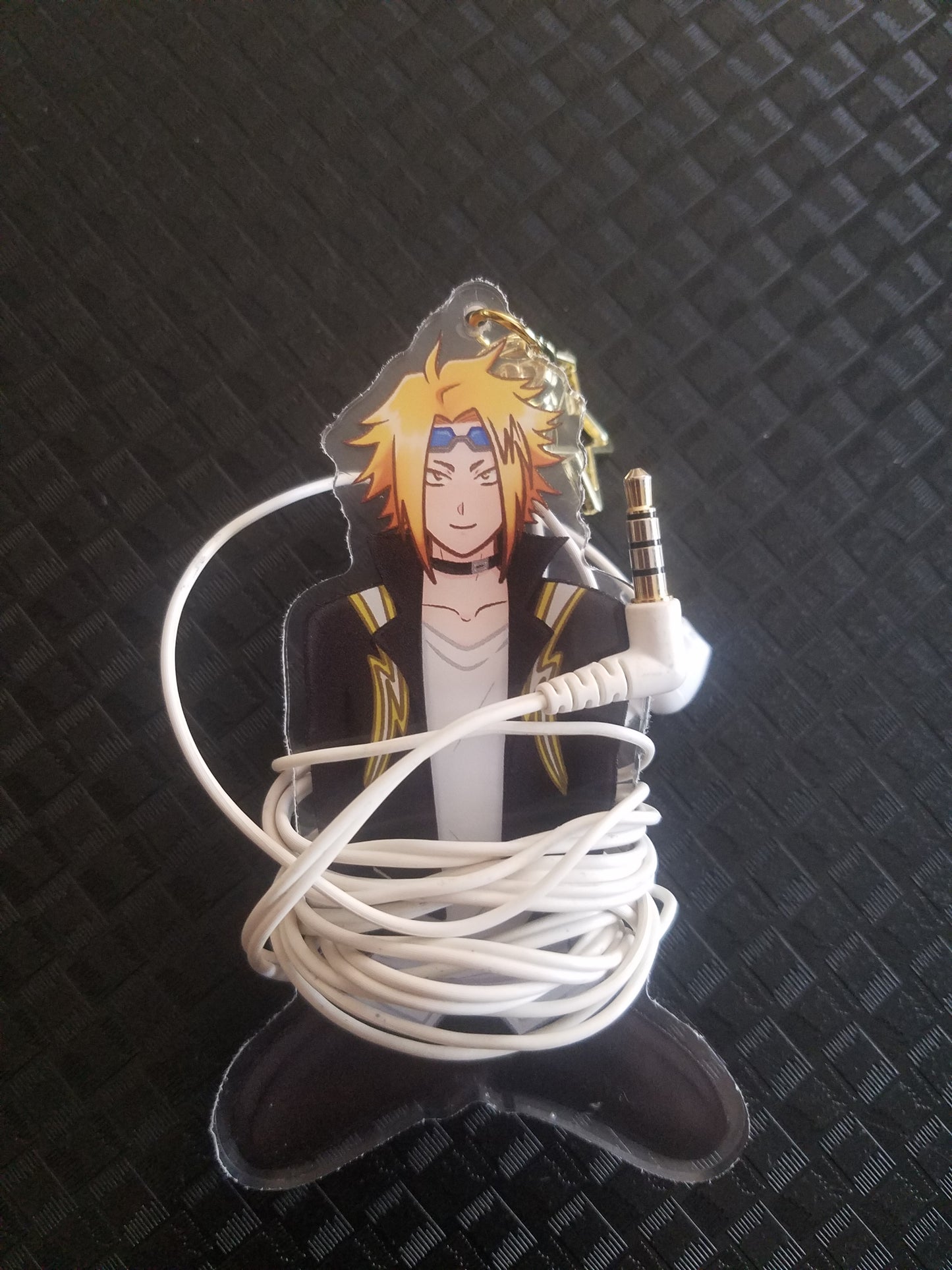 2 sided Denki Kaminari acrylic earphone wrap charm