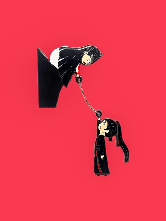 Wangxian cliff scene chain enamel pin