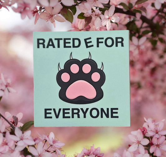 Rated E for everyone sticker