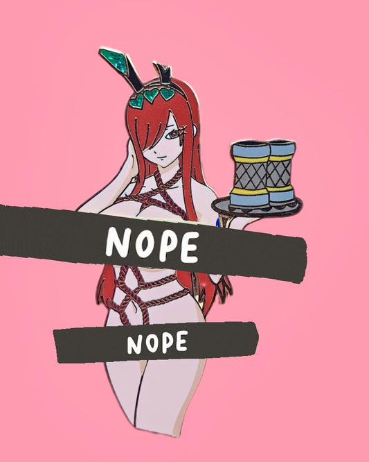 Shibari Erza Scarlet Bunny Enamel Pin