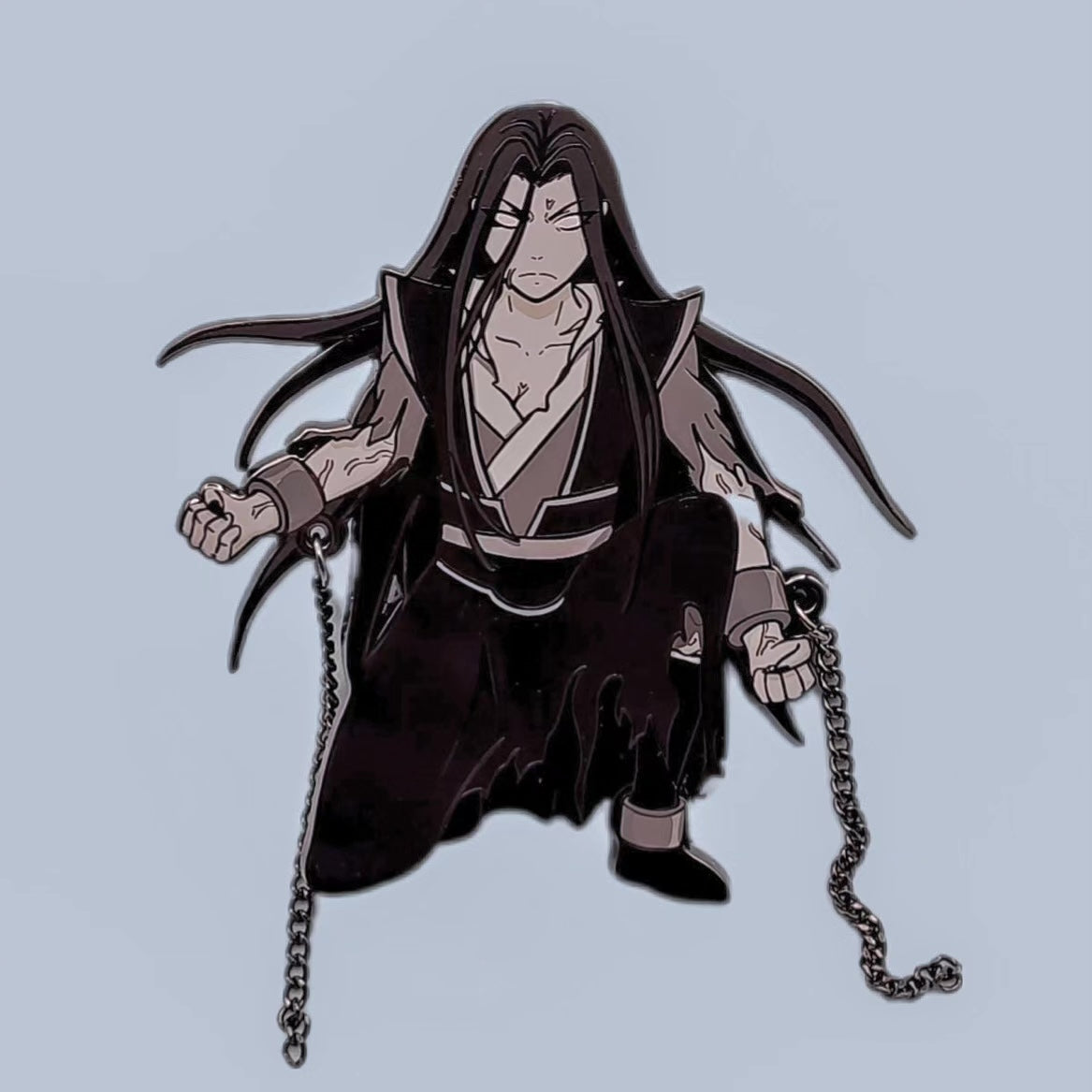 Wen Ning enamel pin w/moving chains