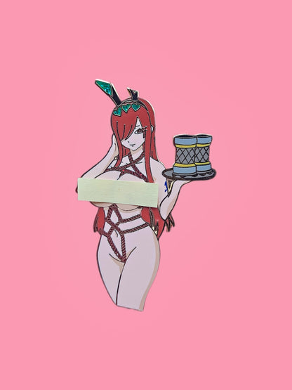 Shibari Erza Scarlet Bunny Enamel Pin