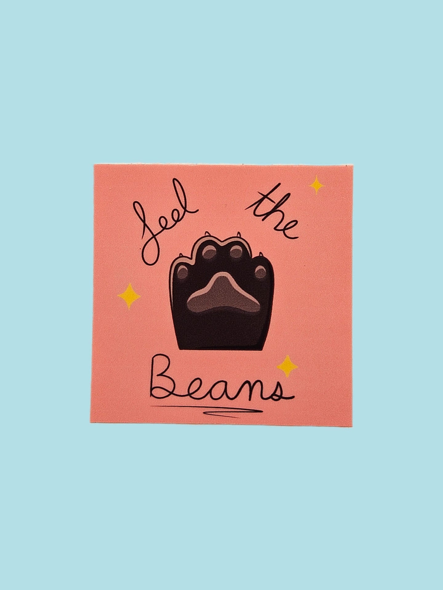 Feel the beans sticker