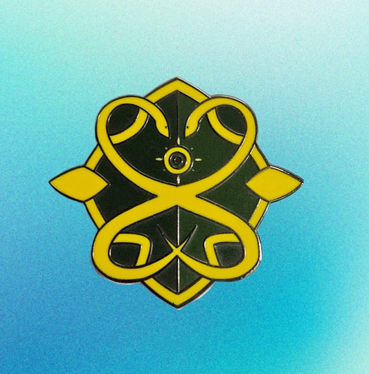 Chimera viper shield enamel pin