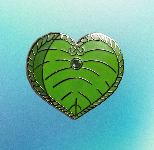Leaf shield enamel pin