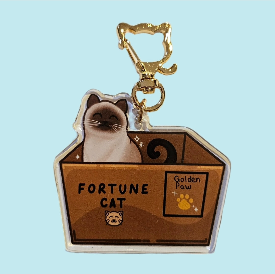 Fortune cat acrylic keychain