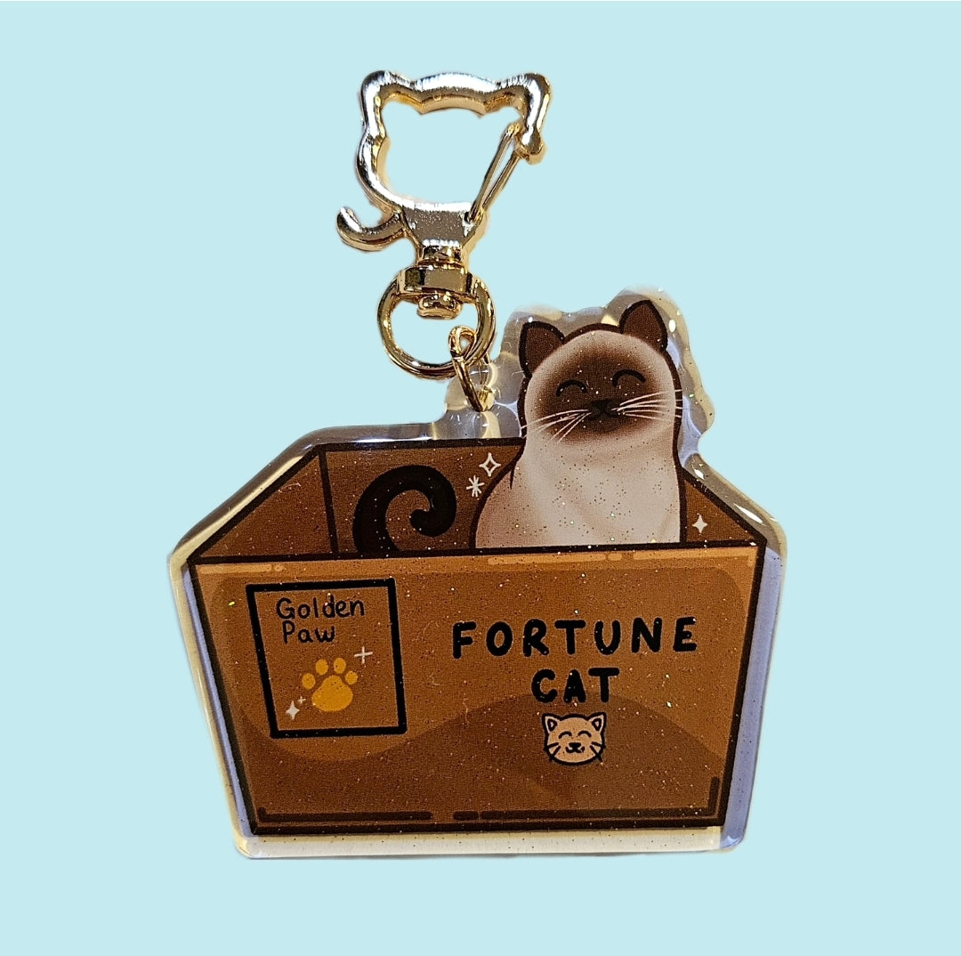 Fortune cat acrylic keychain