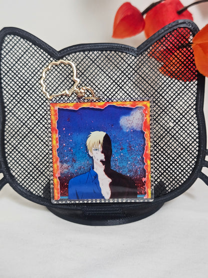 Nanami's beach glitter oil acrylic shaker keychain