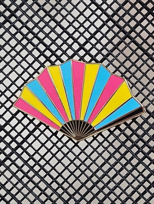 Pansexual Pride Fan Filler Pin