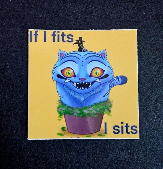 If I fits I sits derpy sticker