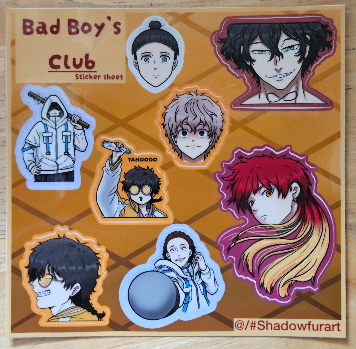 Bad boy's Club sticker sheet