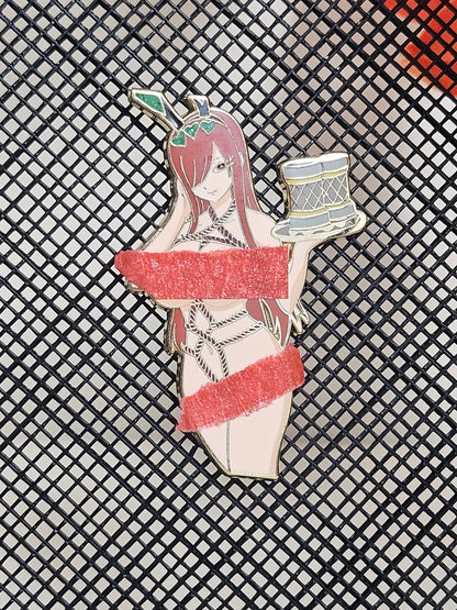 Shibari Erza Scarlet Bunny Enamel Pin
