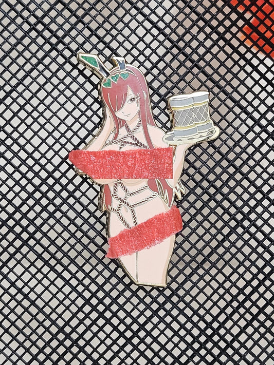 Shibari Erza Scarlet Bunny Enamel Pin