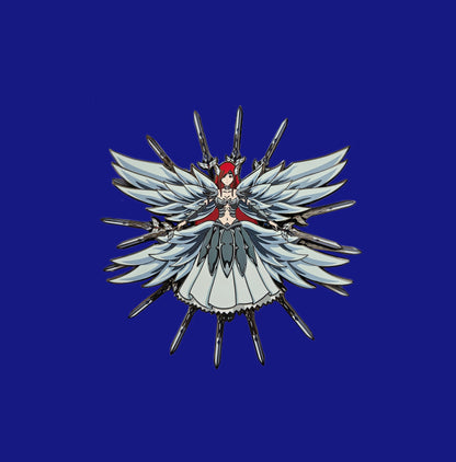 Erza heavens wheel armor spinning enamel pin