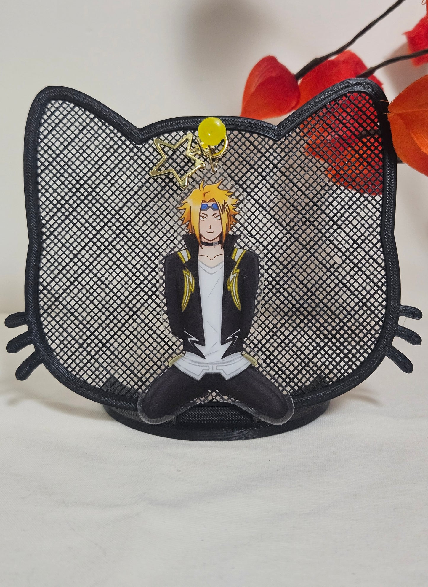 2 sided Denki Kaminari acrylic earphone wrap charm