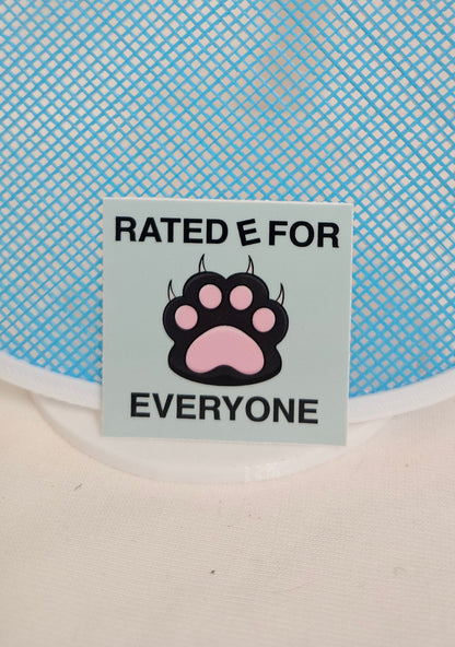 Rated E for everyone sticker