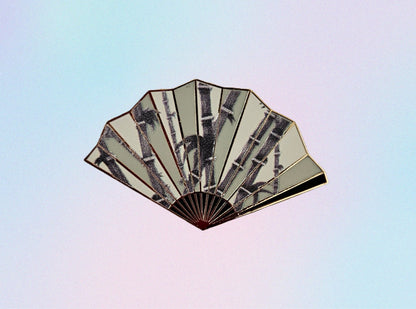 Bamboo fan filler enamel pin