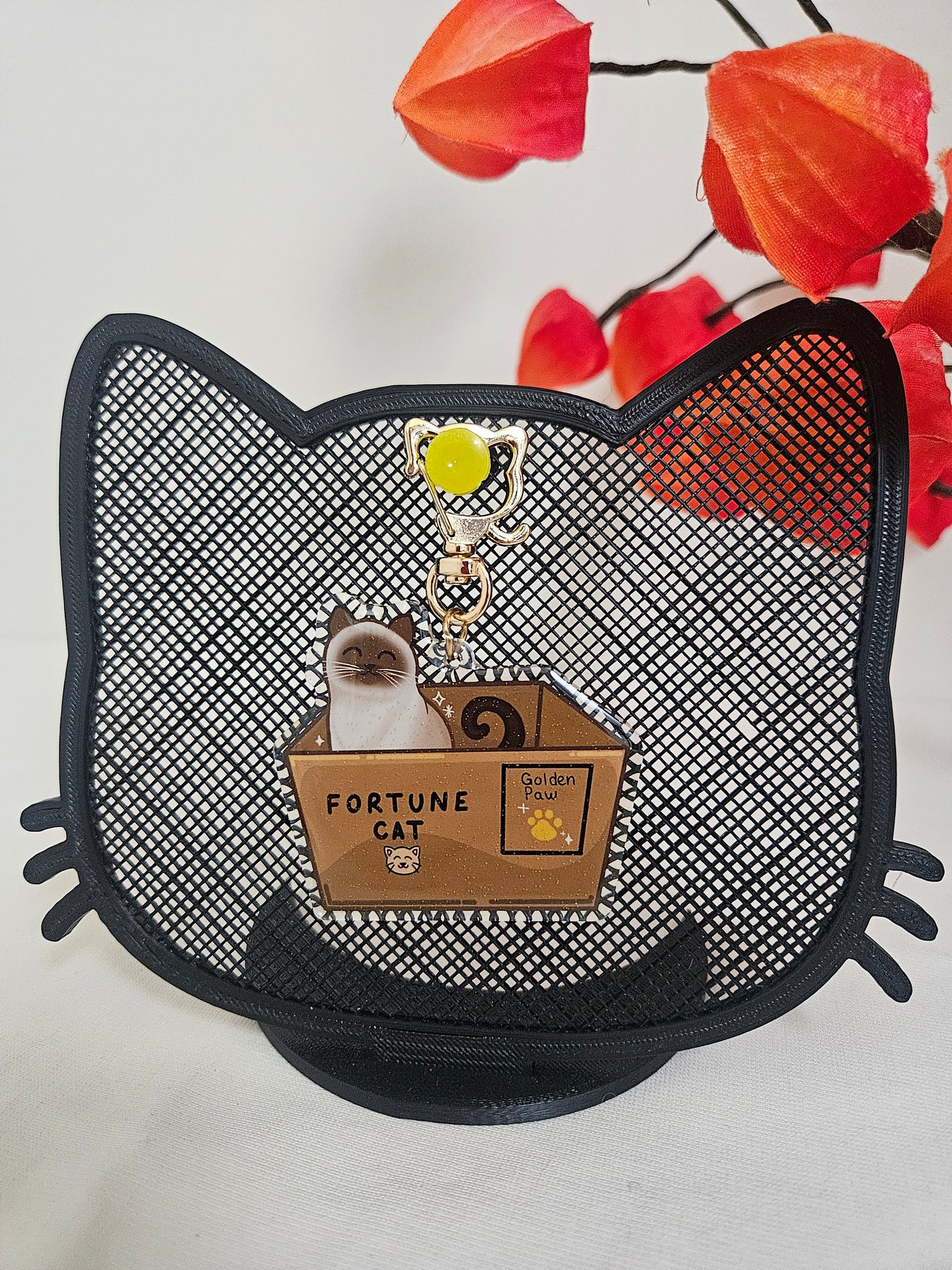 Fortune cat acrylic keychain