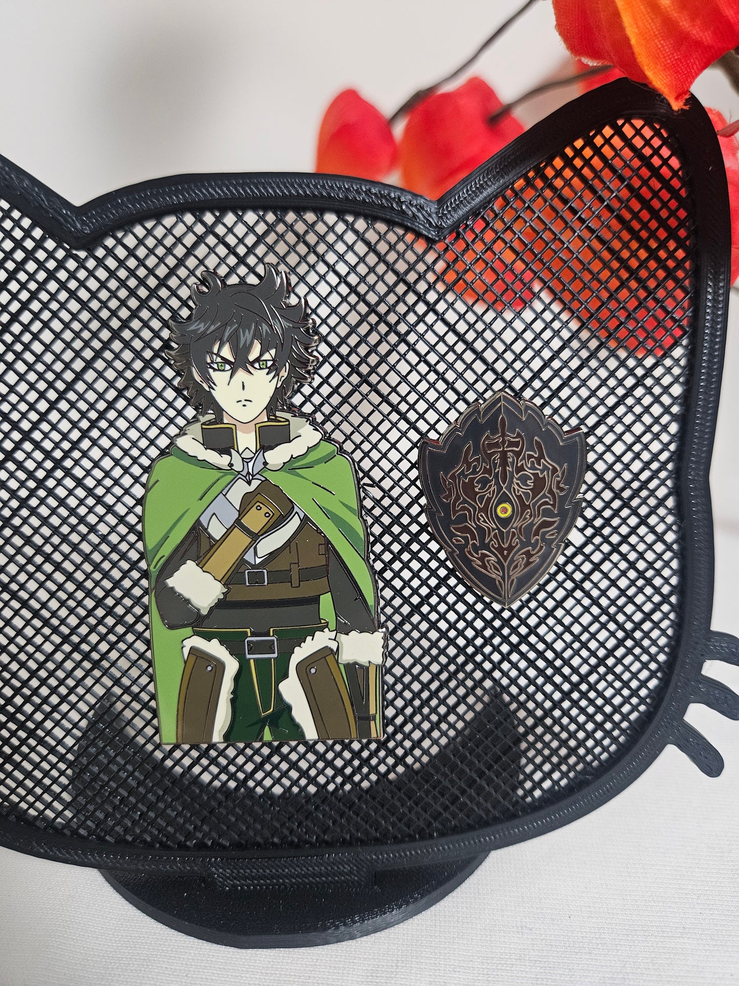Naofumi Iwatani enamel pin swappable magnetic shields p4p