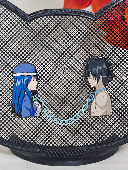 Ice lock Juvia & Gray enamel pin