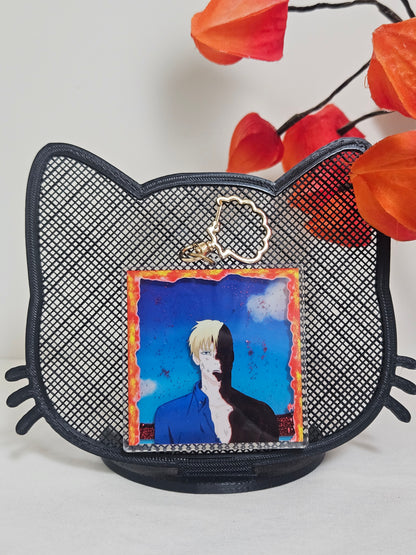 Nanami's beach glitter oil acrylic shaker keychain