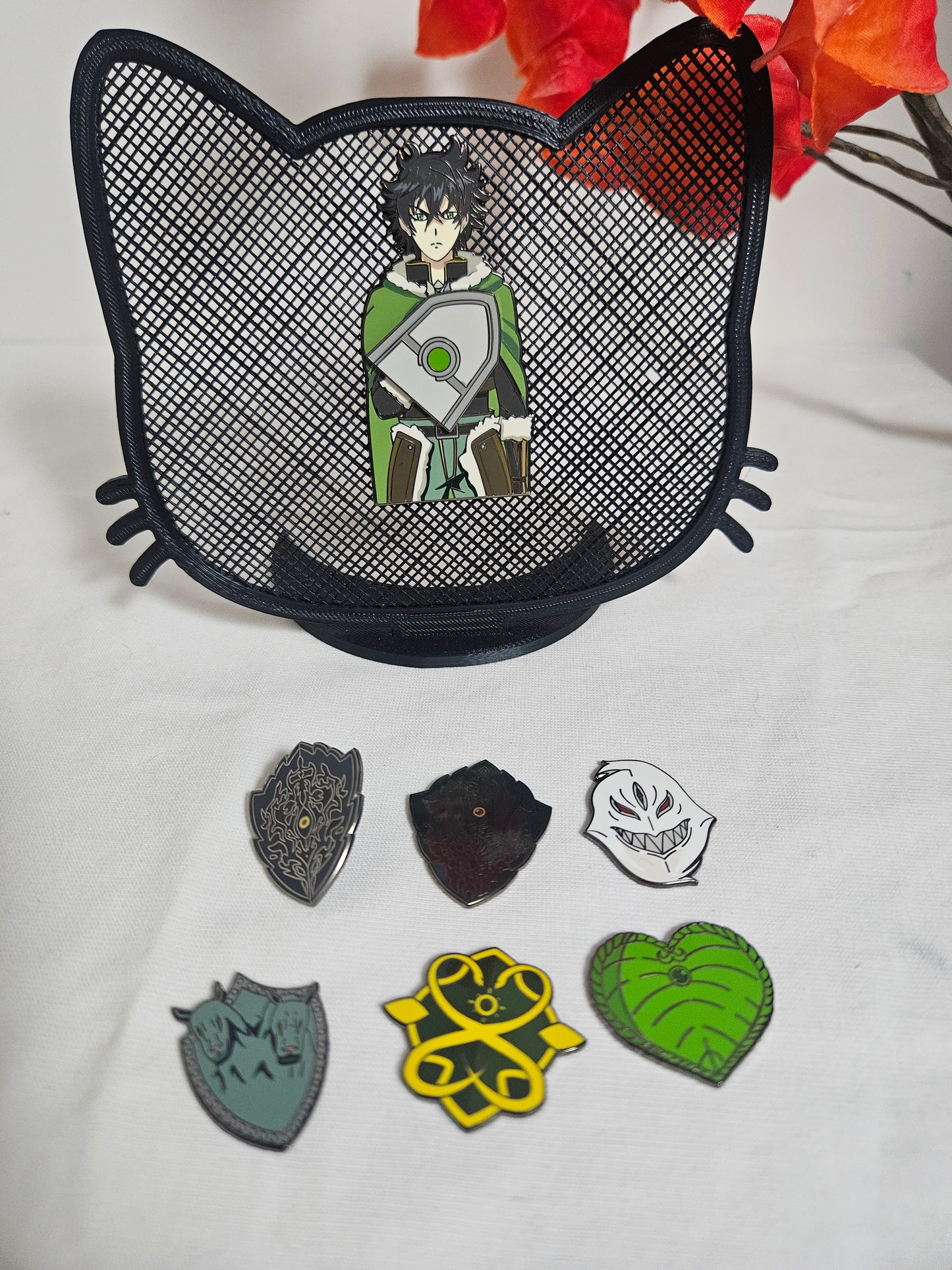 Naofumi Iwatani enamel pin w/ swappable magnetic shield! D GRADE!
