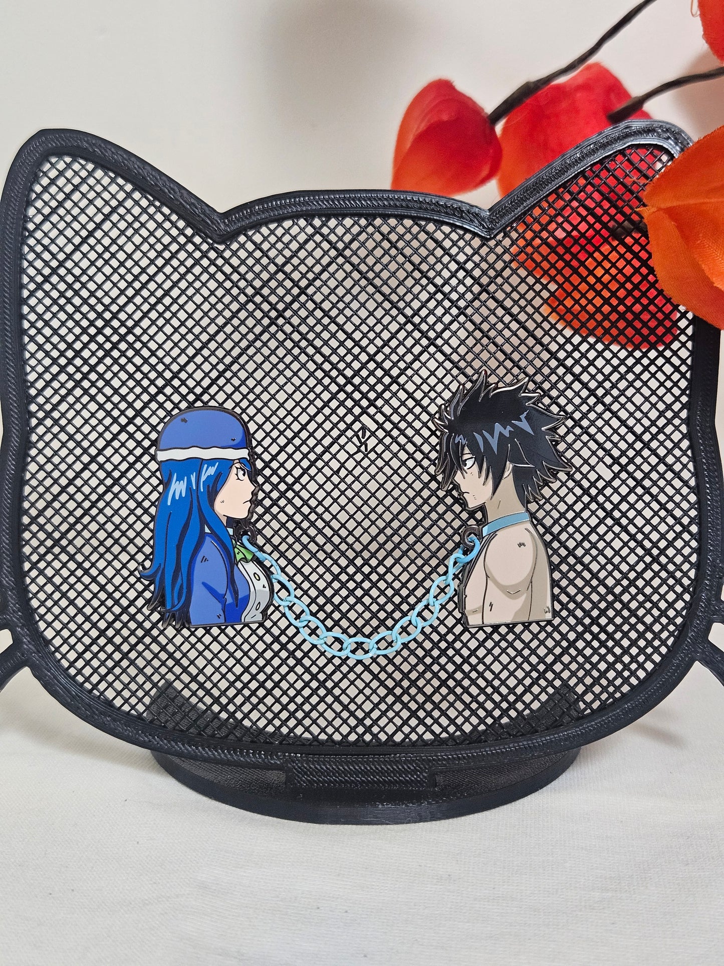 Ice lock Juvia & Gray enamel pin