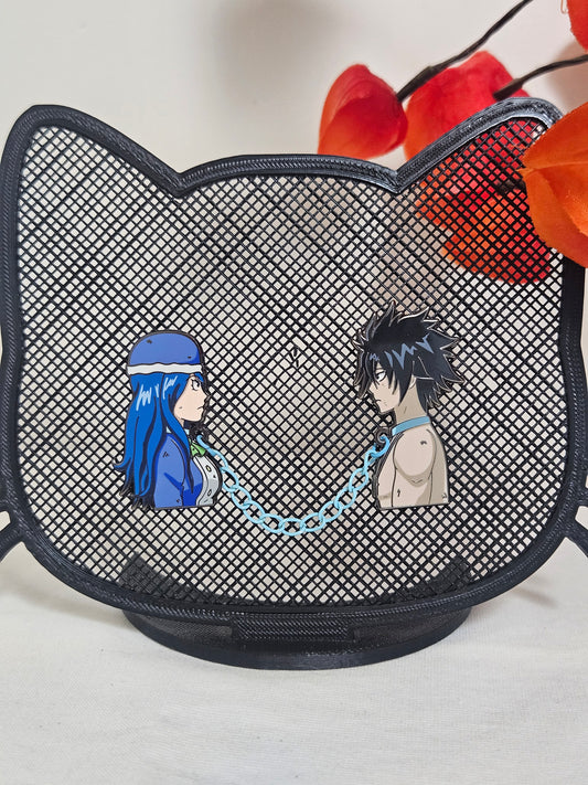 Ice lock Juvia & Gray enamel pin