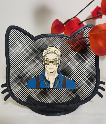 Nanami magnetic enamel pin with removable glasses
