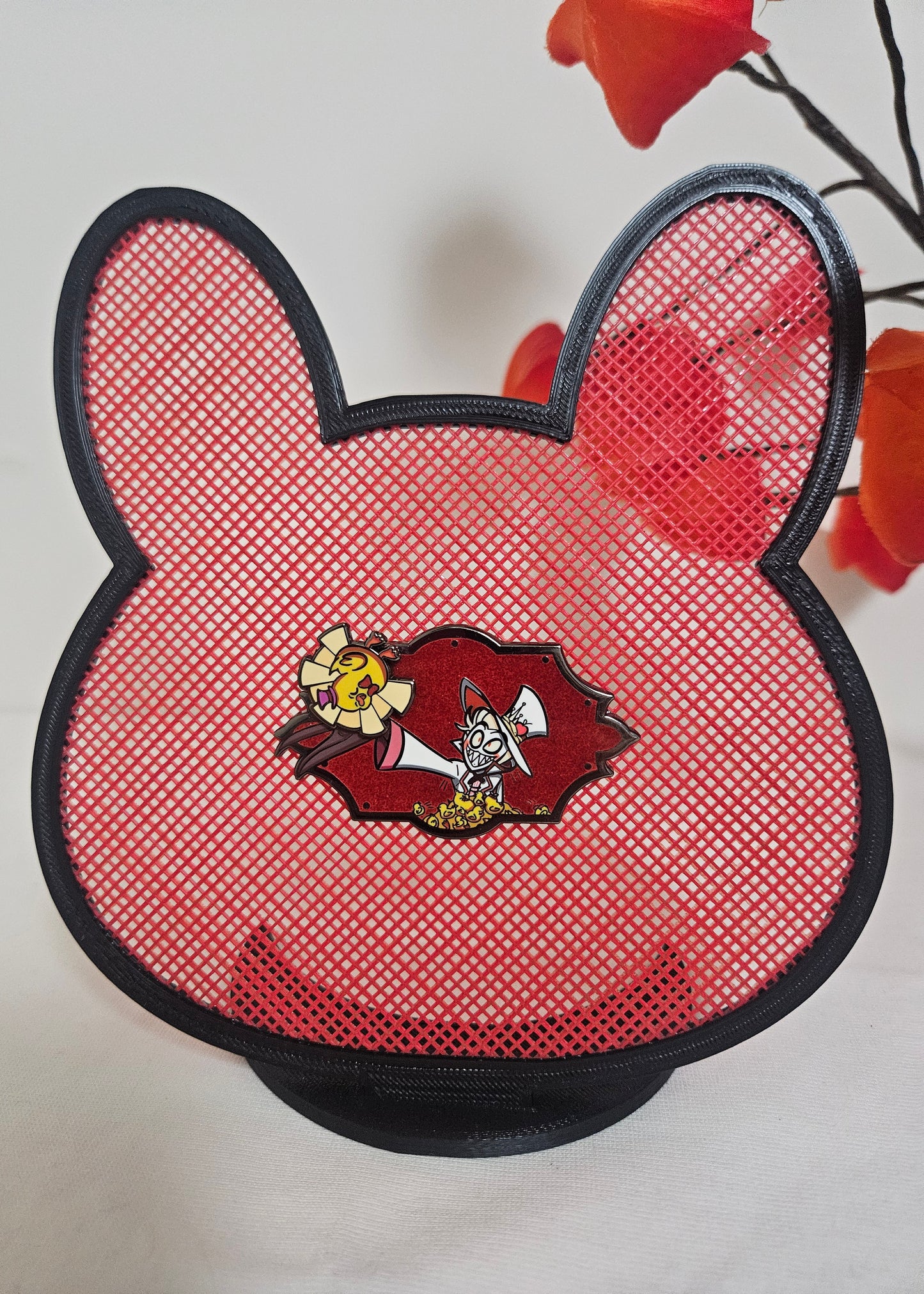 Lucifer morningstar spinning duck enamel pin