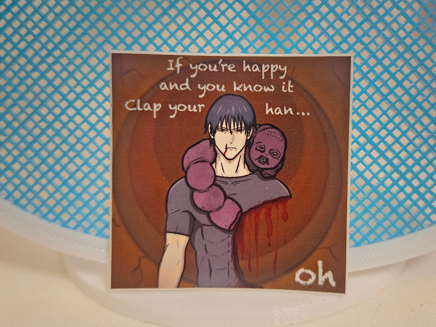 Toji clap your hands sticker