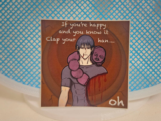 Toji clap your hands sticker