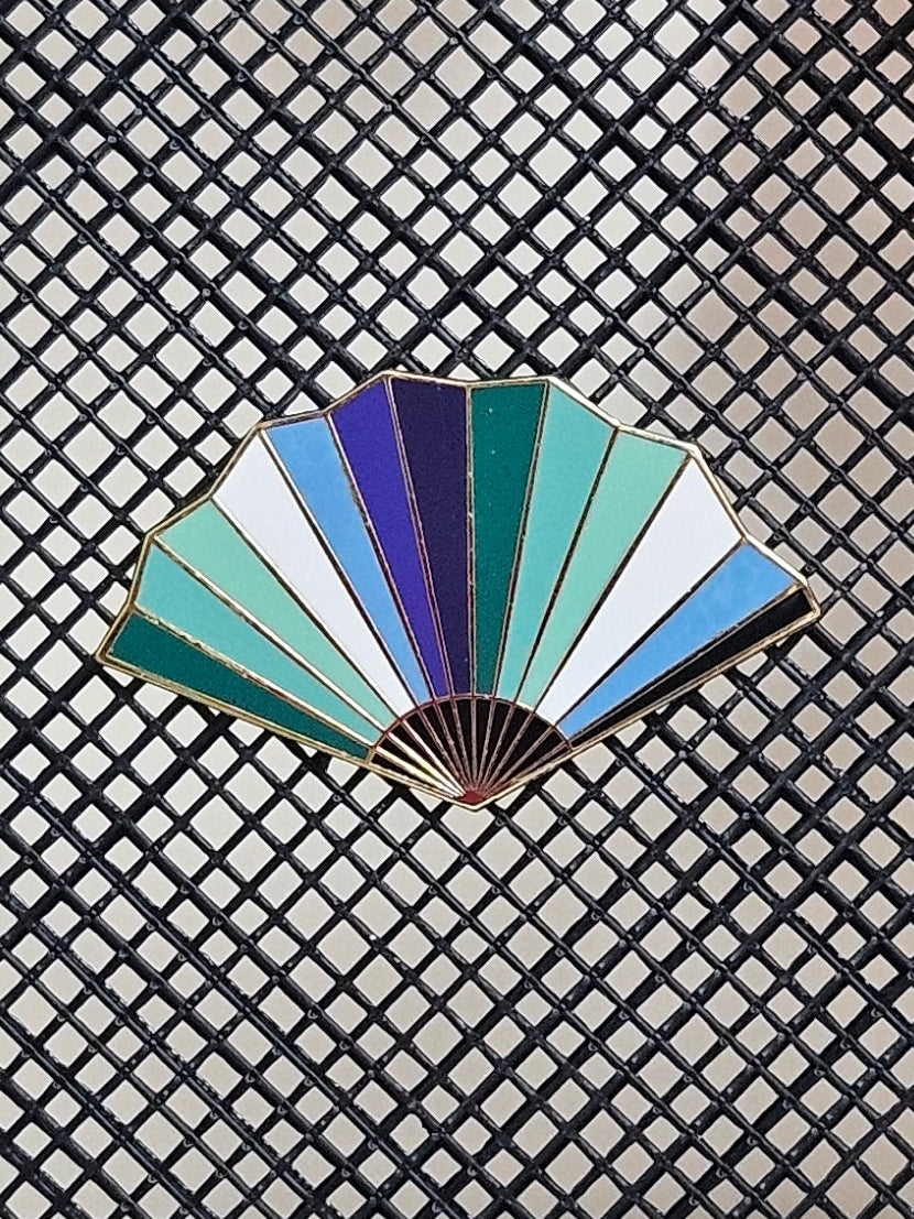 Gay pride MLM fan filler pin