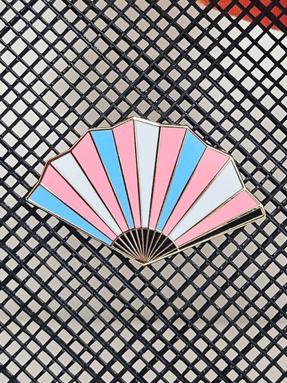 Transgender Pride Fan Filler Pin