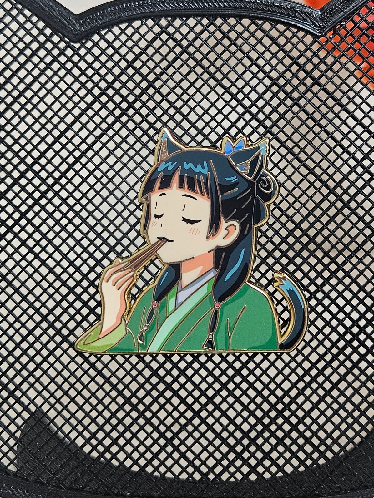 Maomao poison munchies enamel pin