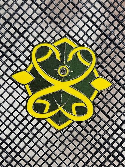 Chimera viper shield enamel pin