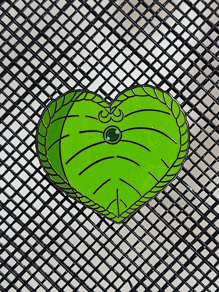 Leaf shield enamel pin