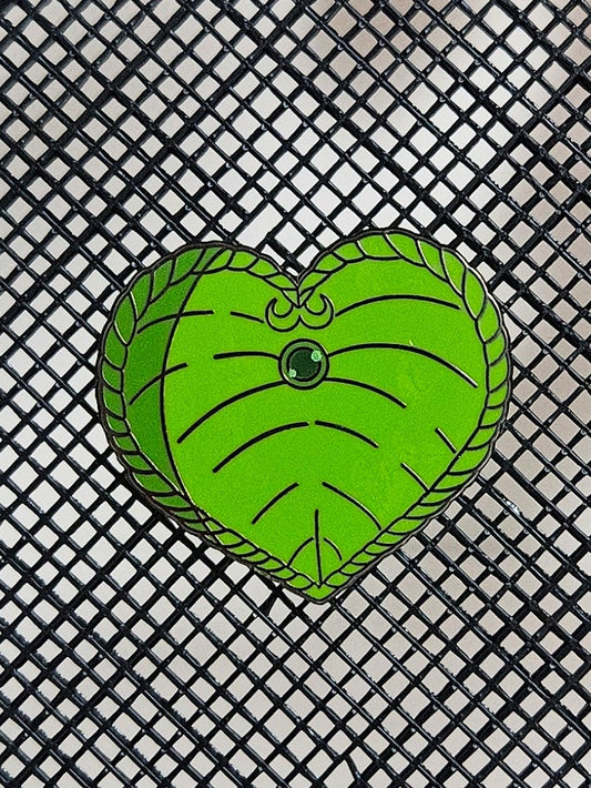 Leaf shield enamel pin