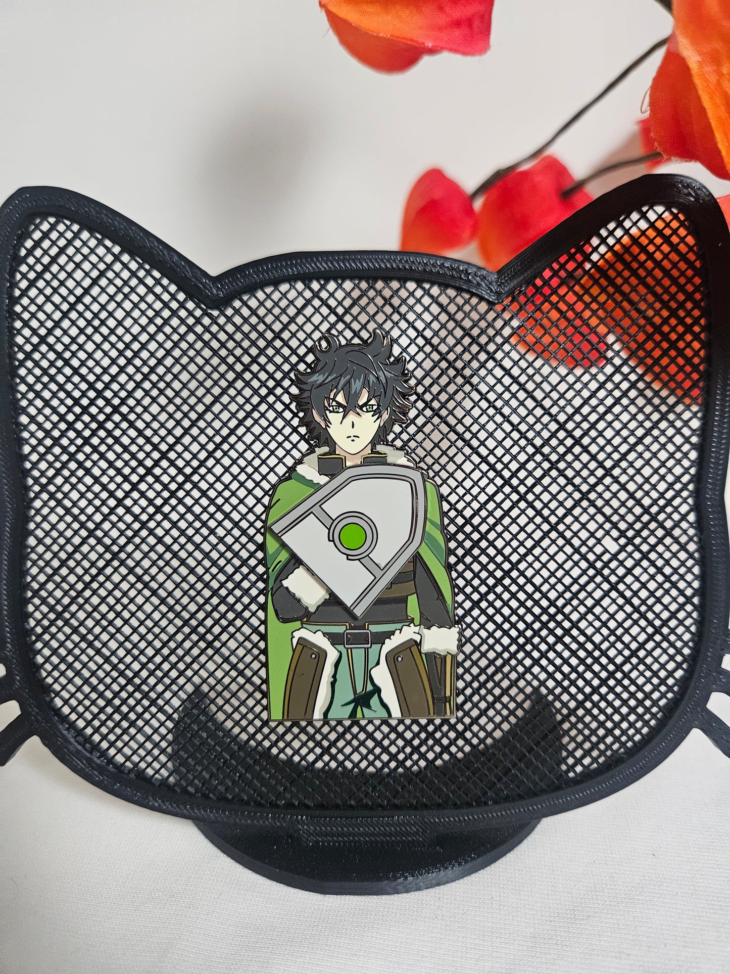 Naofumi Iwatani enamel pin w/ swappable magnetic shield! D GRADE!