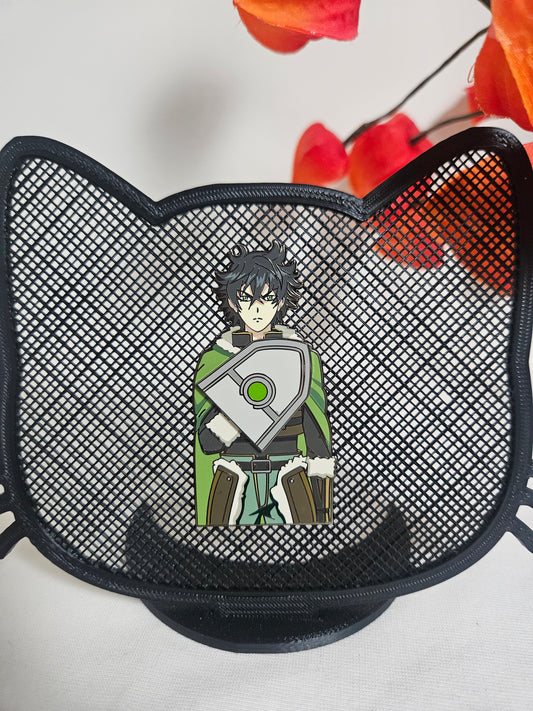 Naofumi Iwatani enamel pin w/ swappable magnetic shield! D GRADE!