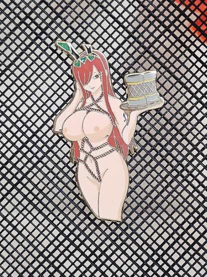 Shibari Erza Scarlet Bunny Enamel Pin