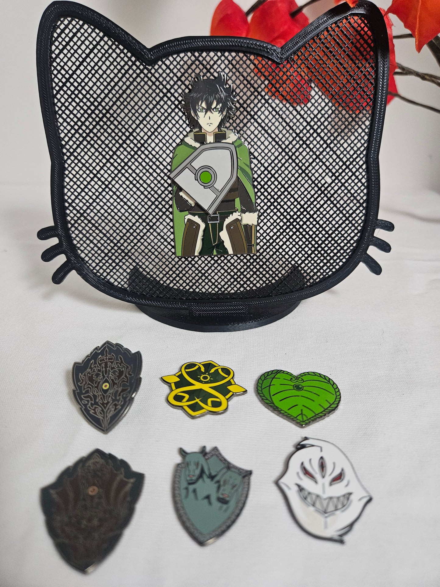Naofumi Iwatani enamel pin w/ swappable magnetic shields(see other listing for shields)
